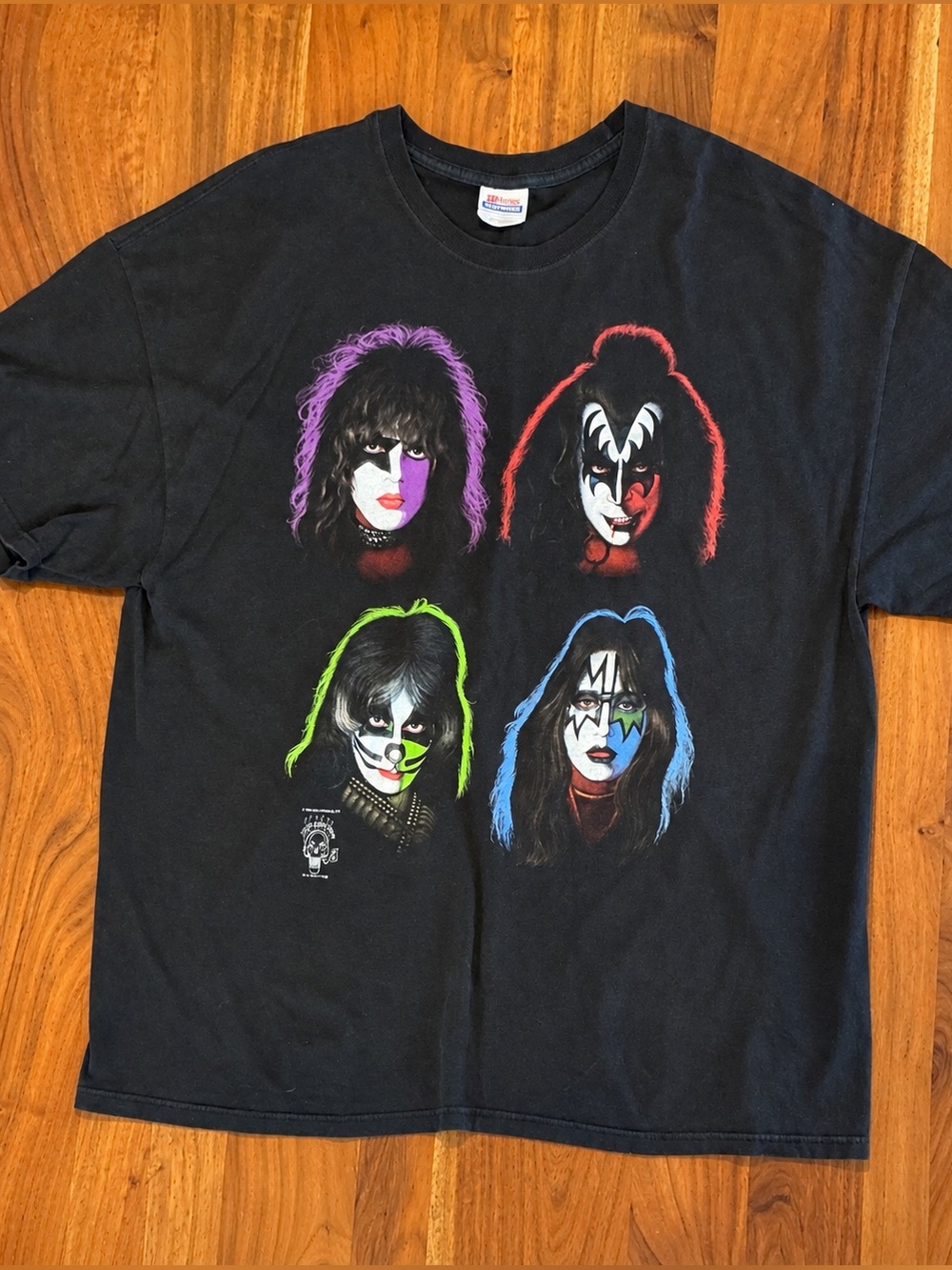 KISS Solo Albums Band Graphic T-Shirt Black Hanes Rock Tee